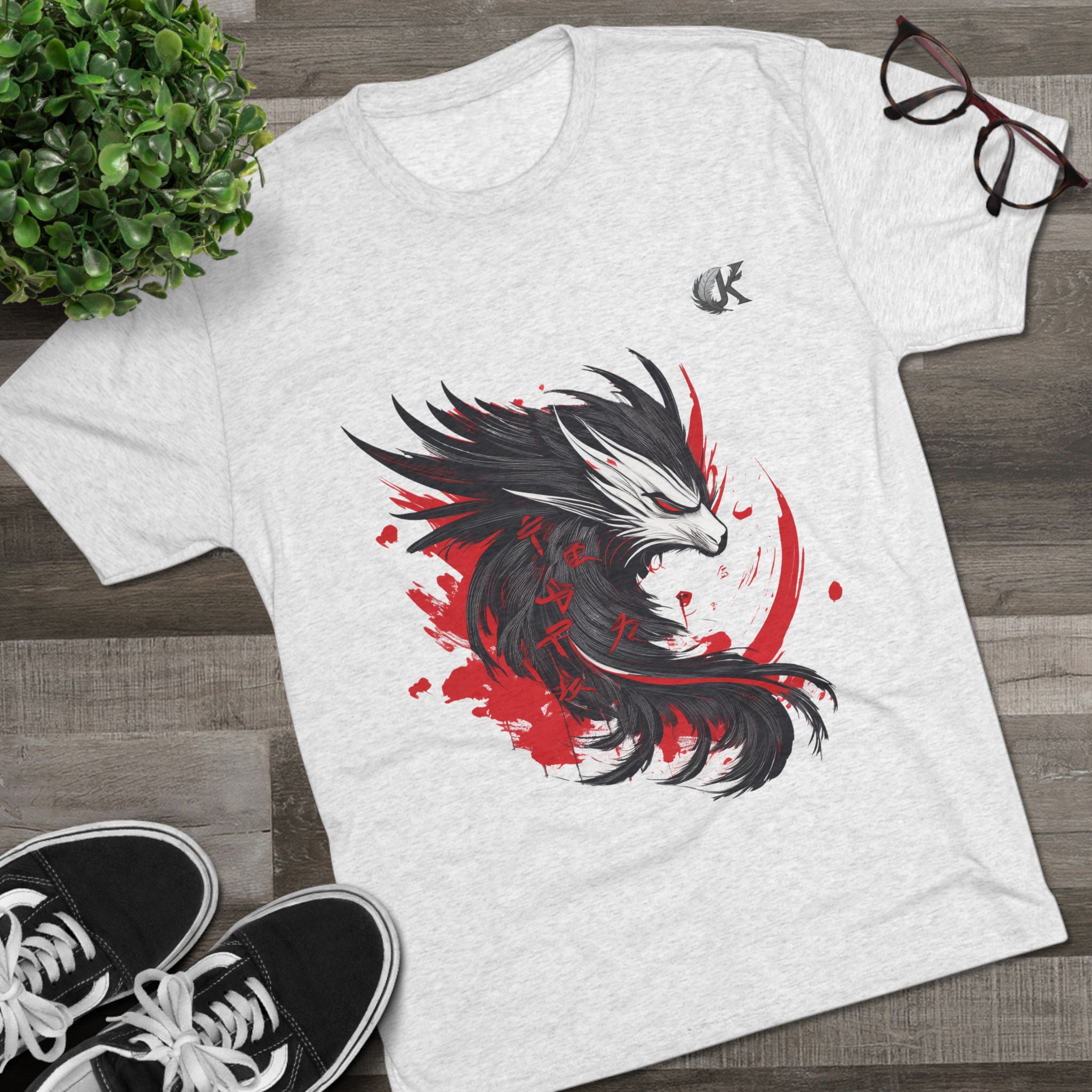 Artistic Graphic Tee for Creatives, Trendy Unisex Crew Shirt, Perfect for Casual Wear, Unique Gift for Anime Fans, Stylish Streetwear