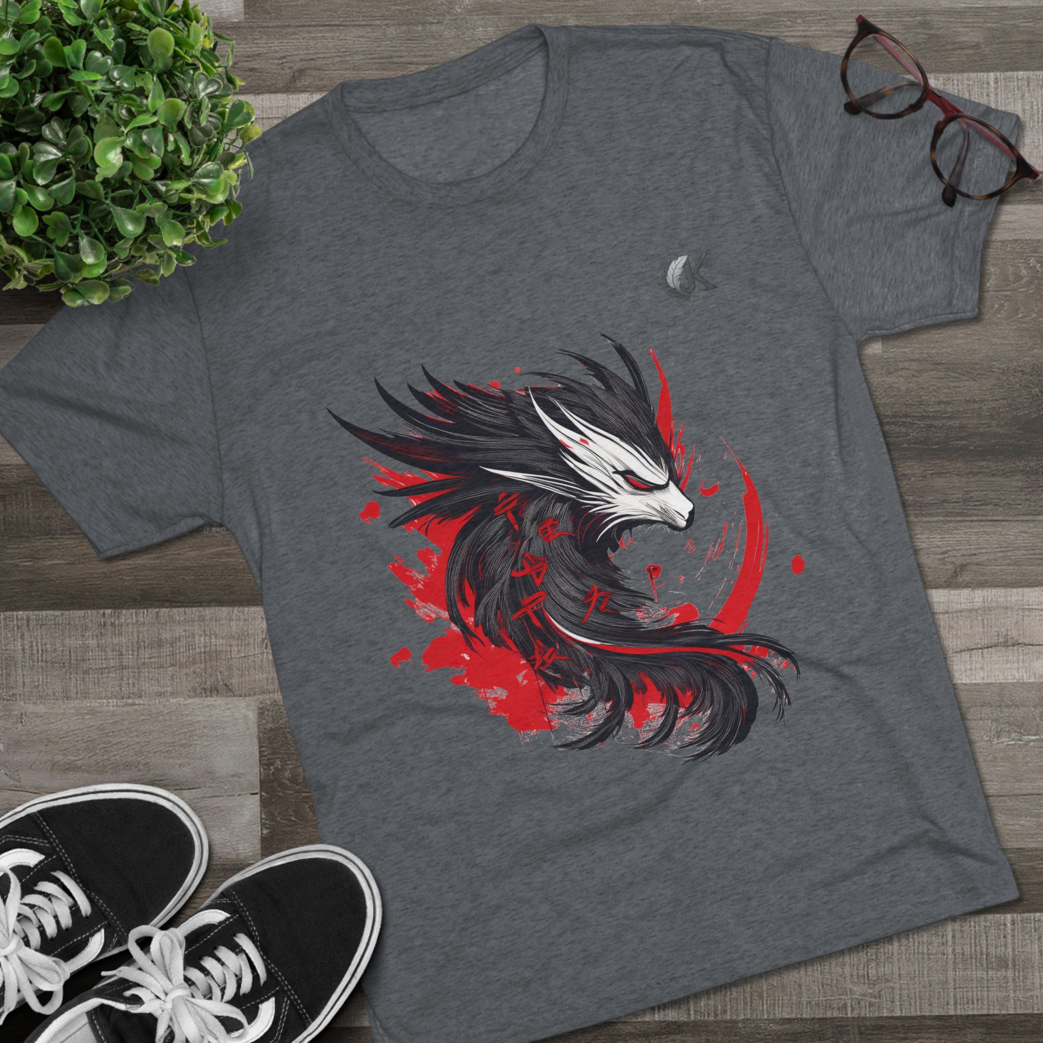 Artistic Graphic Tee for Creatives, Trendy Unisex Crew Shirt, Perfect for Casual Wear, Unique Gift for Anime Fans, Stylish Streetwear