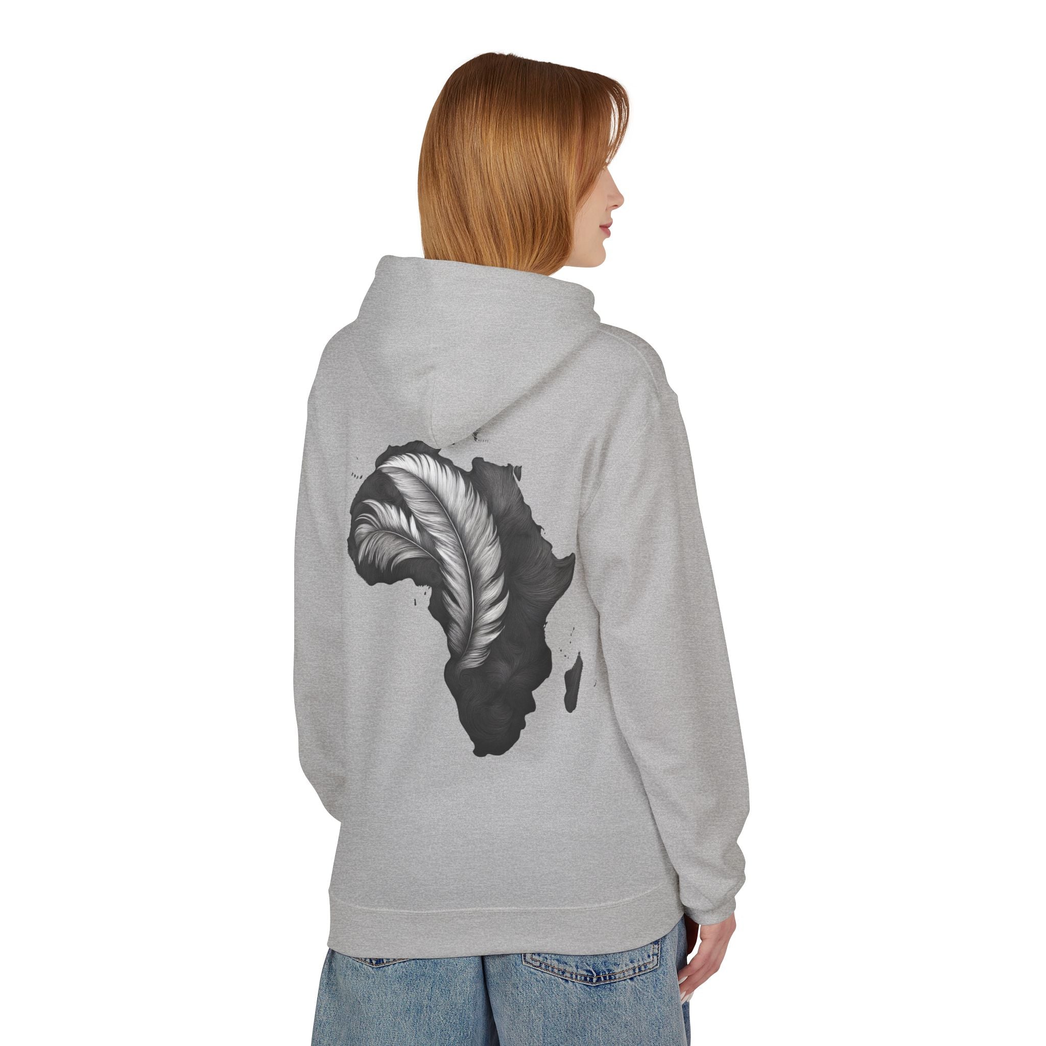 African Feather Hoodie - Unisex Fleece