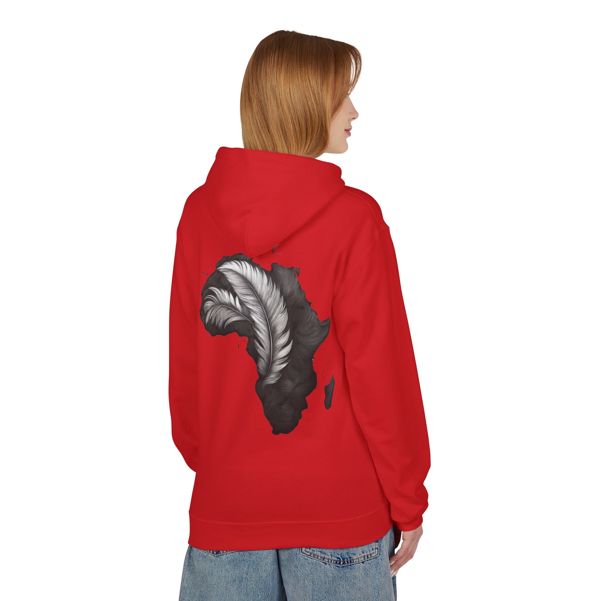 African Feather Hoodie - Unisex Fleece