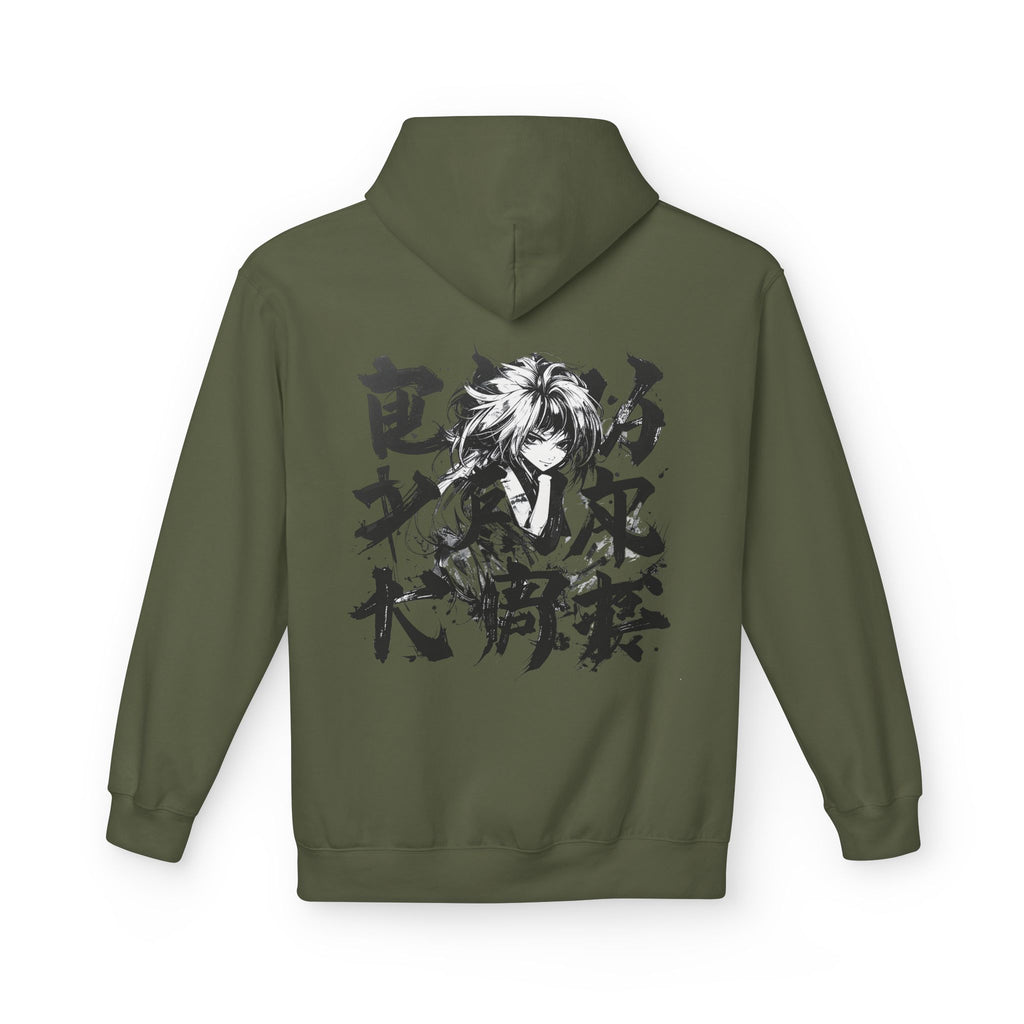 Fleece Hoodie with Graphic Design