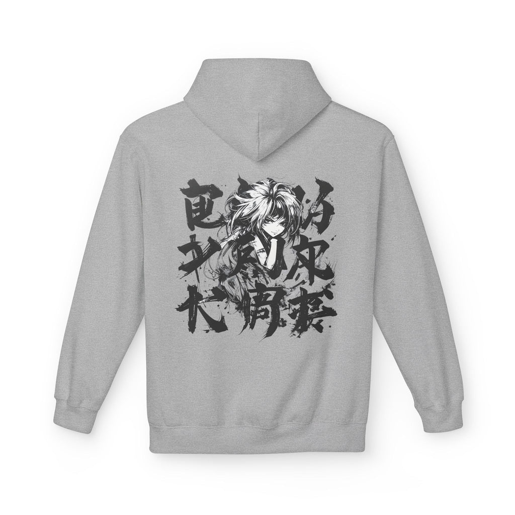 Fleece Hoodie with Graphic Design