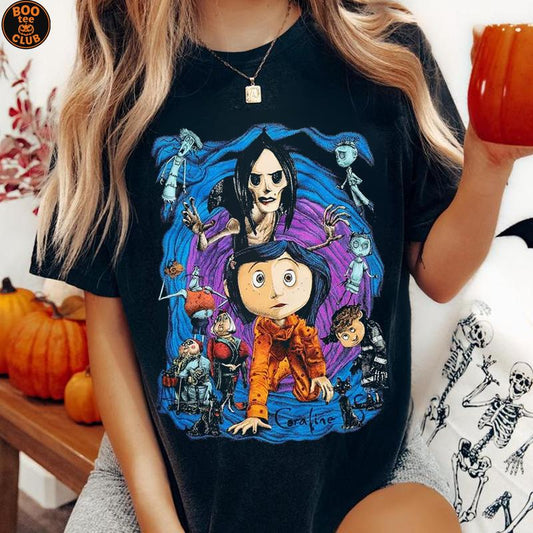 Coraline Escape from the Other World T-Shirt, Halloween Horror Characters T-Shirt, Halloween Horror T-Shirt, Horror Movie T-Shirt, Scary Halloween Tee, 2025 Halloween Tee, Spooky Season, Gift for Horror Fan.