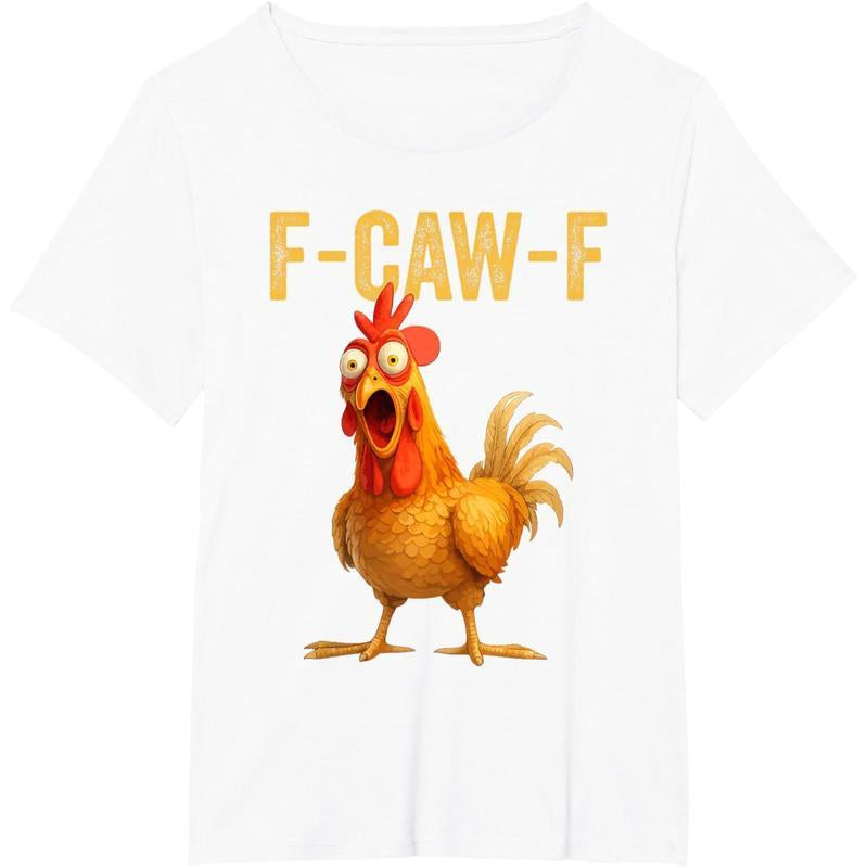 Unisex Cotton Graphic T-Shirt with Humorous F-Caw-F Chicken Design