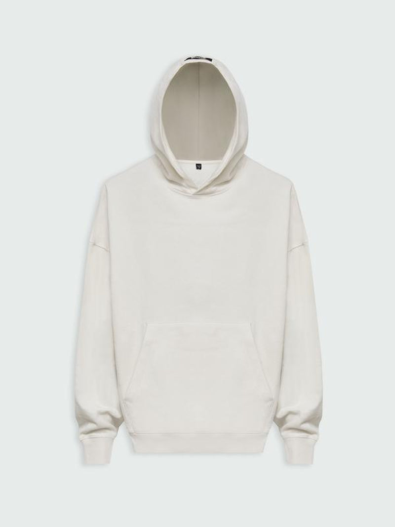 ANANKE Men's Oversized Heavyweight Fleece Hoodie - Long Sleeve, 360 GSM, Casual Minimalist Design, Black, Autumn Collection