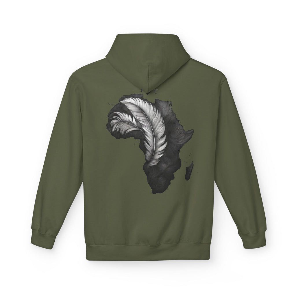 African Feather Hoodie - Unisex Fleece