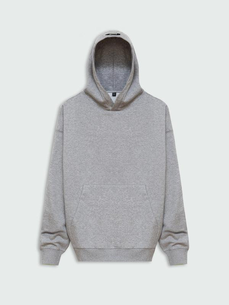 ANANKE Men's Oversized Heavyweight Fleece Hoodie - Long Sleeve, 360 GSM, Casual Minimalist Design, Black, Autumn Collection